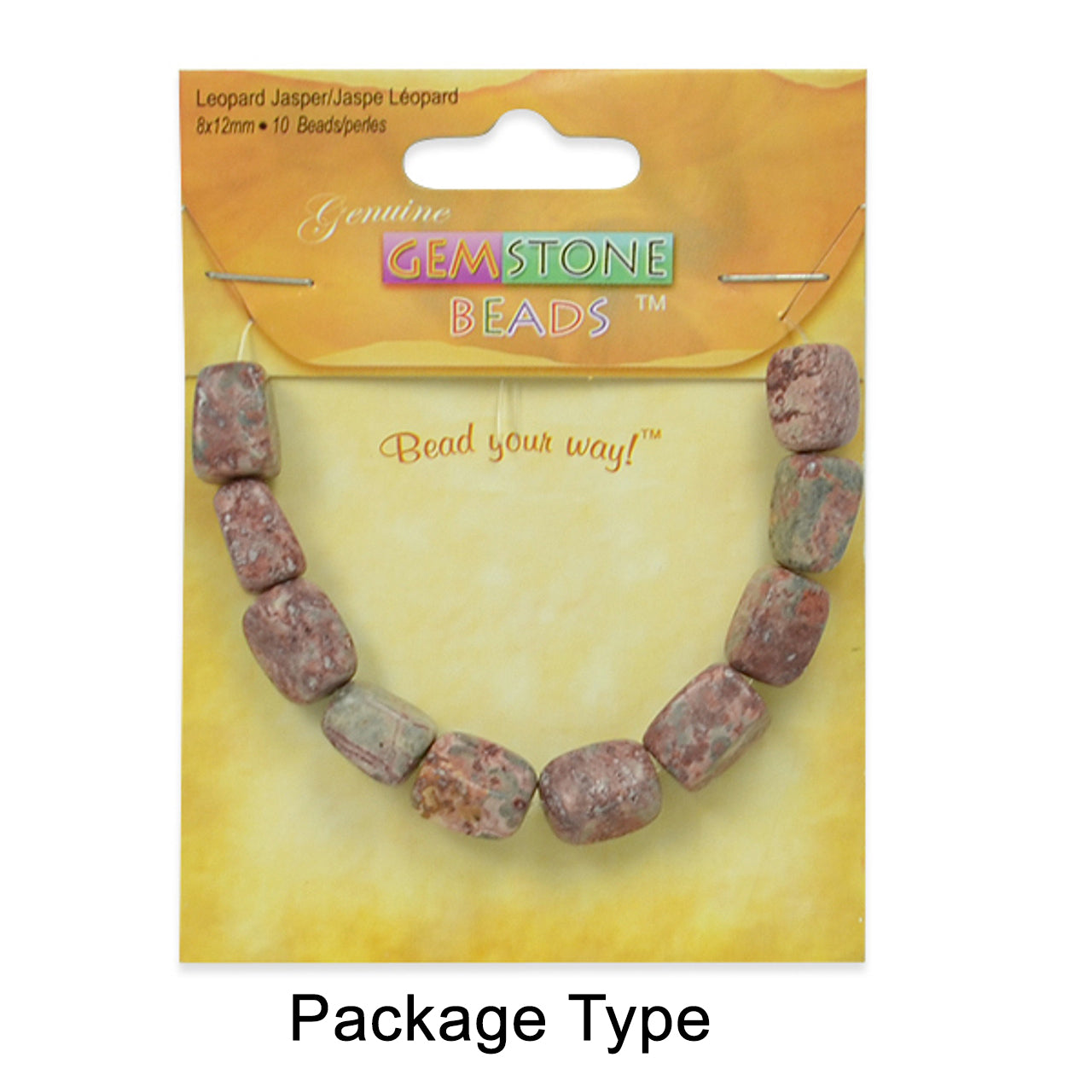 Leopard Jasper Natural Gemstone Beads and Pendants Value Pack - Red Jewelry Beads