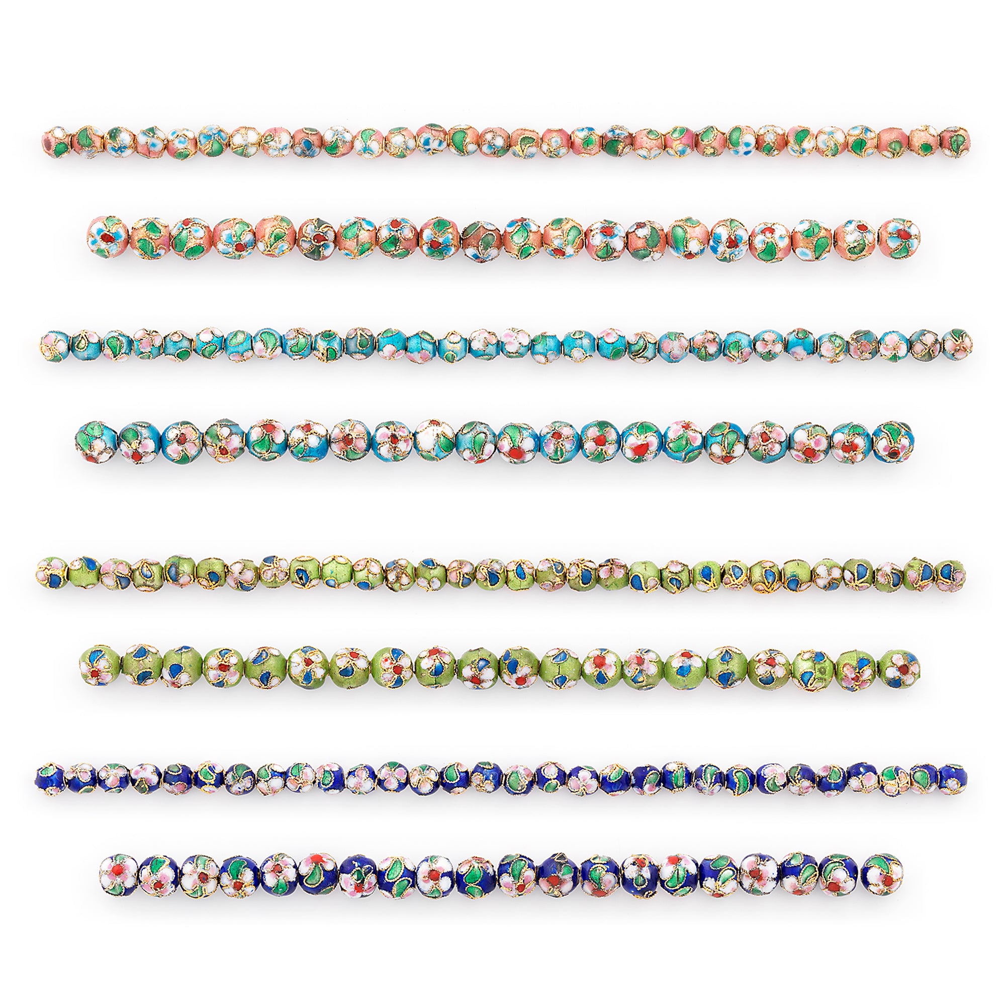 Vintage Hand Painted Classic Cloisonne Bead Collect of About 200 pcs Cloissone Beads