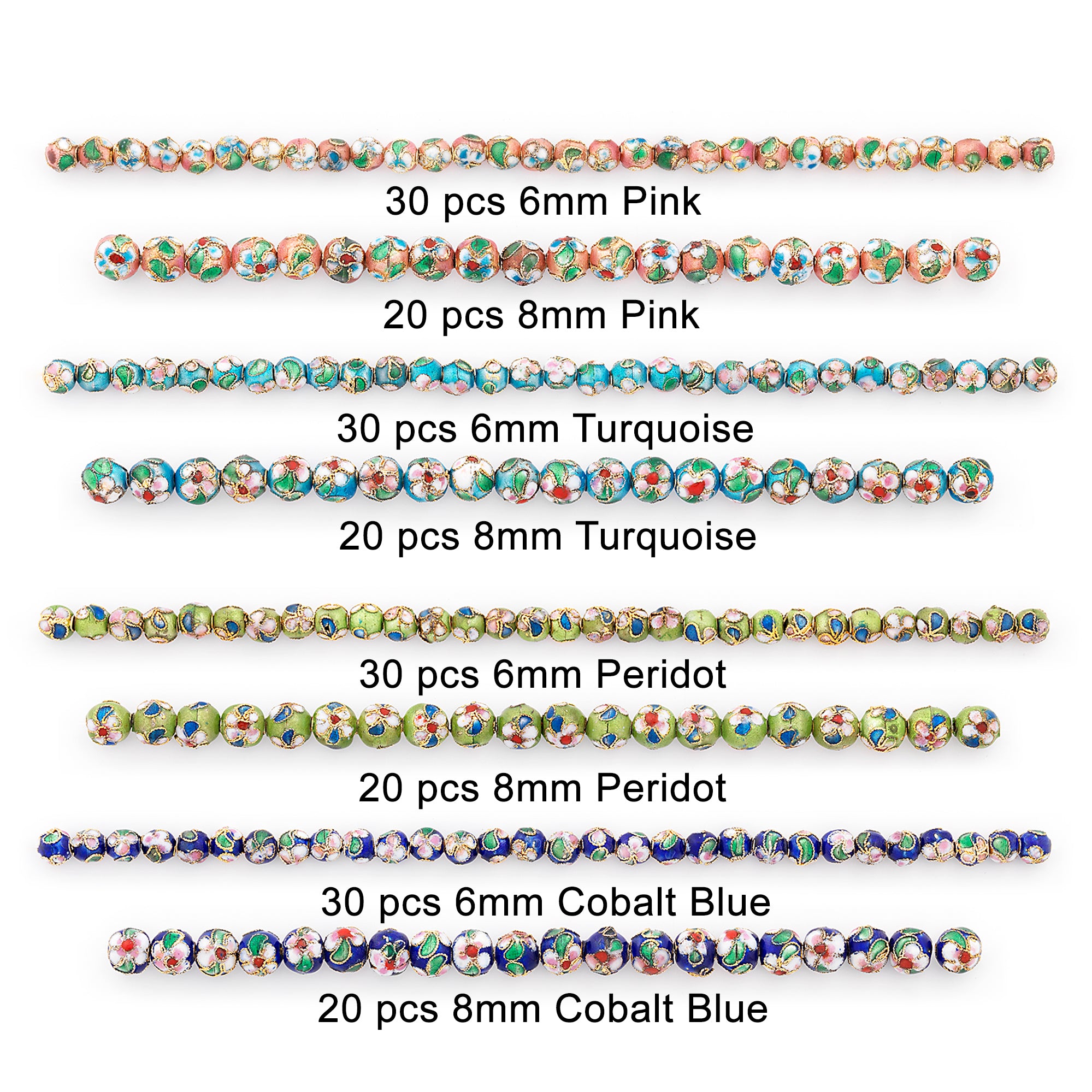 Vintage Hand Painted Classic Cloisonne Bead Collect of About 200 pcs Cloissone Beads