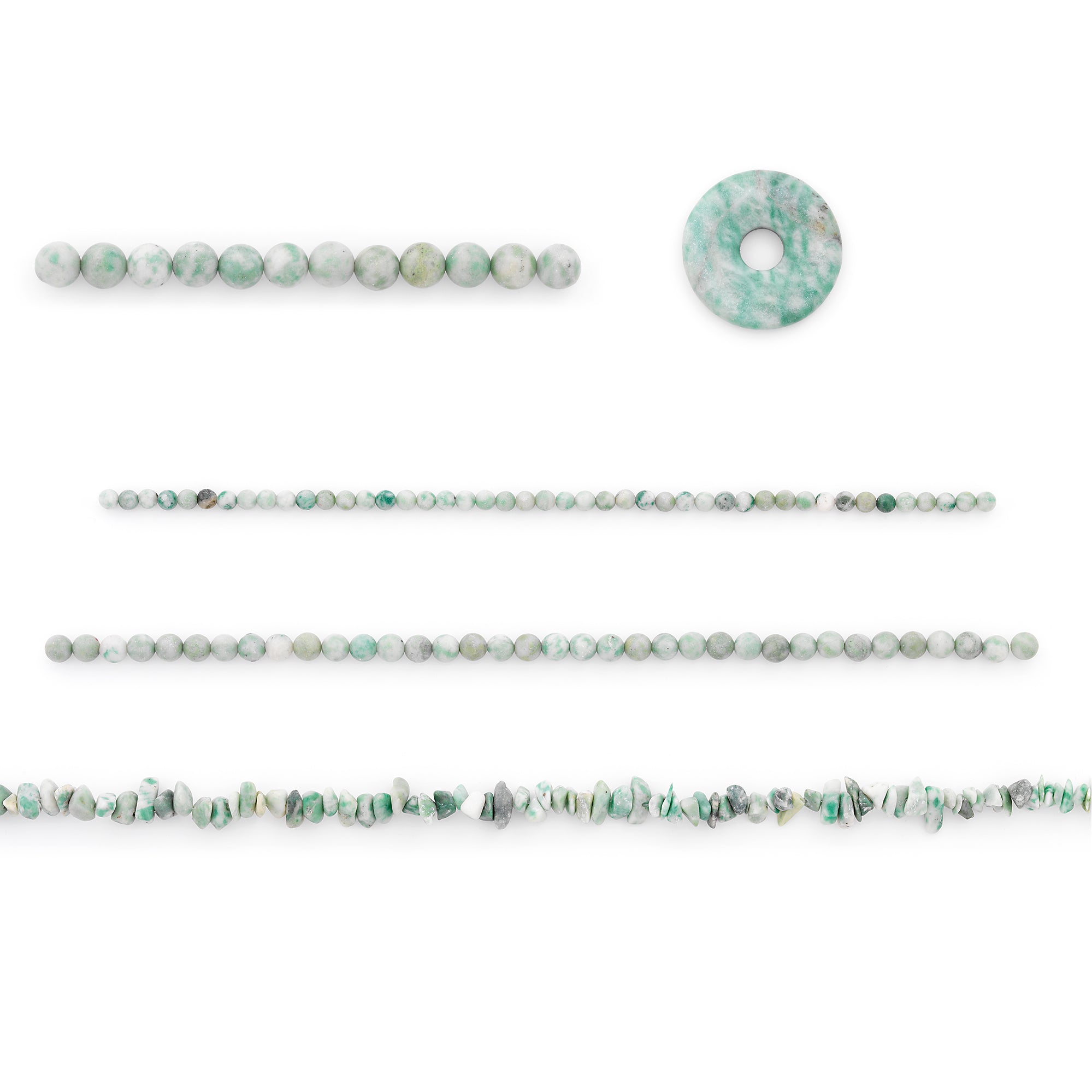 Spotted Jade Natural Gemstones Beads Value Pack of About 200 Beads - Green Jewelry Beads