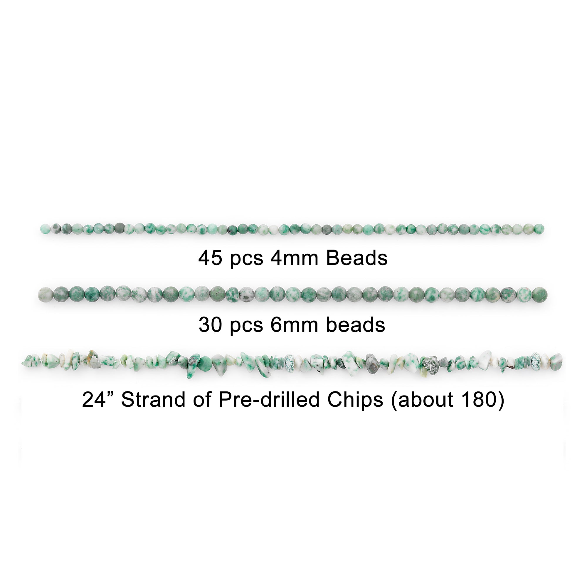 Spotted Jade Natural Gemstone Beads Collection - Value Pack Butter Jade Beads