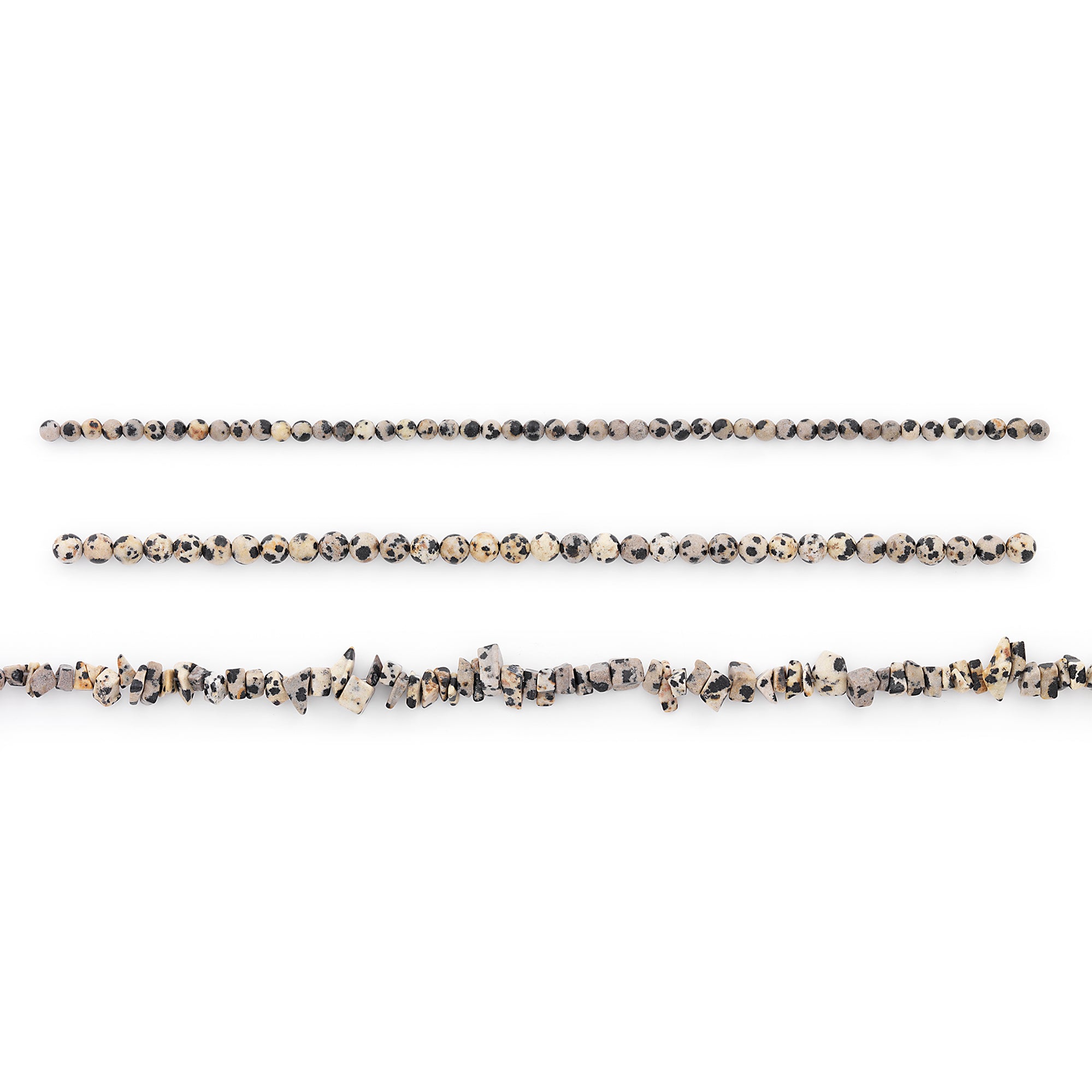 Dalmatian Jasper Natural Gemstone Beads Value Pack for Jewelry Making - Black Multi Jewelry Beads