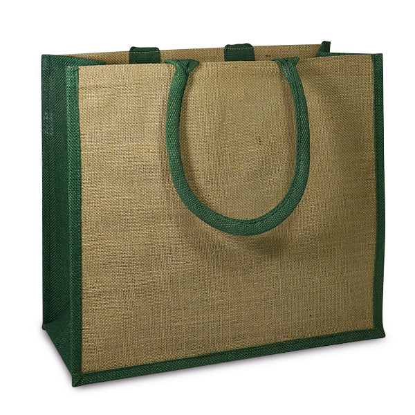 Dakota Two Tone Gusset Jute Tote Bag Crafting Essential Bags & Boxes