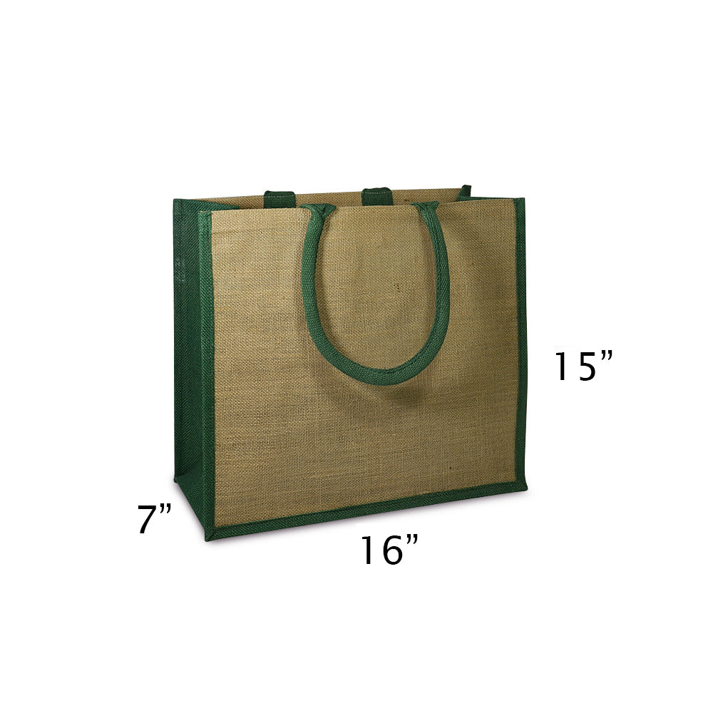 Dakota Two Tone Gusset Jute Tote Bag Crafting Essential Bags & Boxes