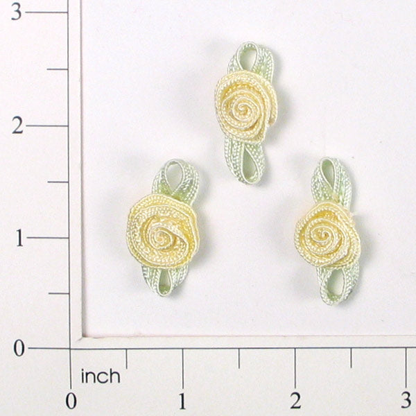 Rosette Bouquet Accent Applique/Patch Pack of 3 Yellow Appliques