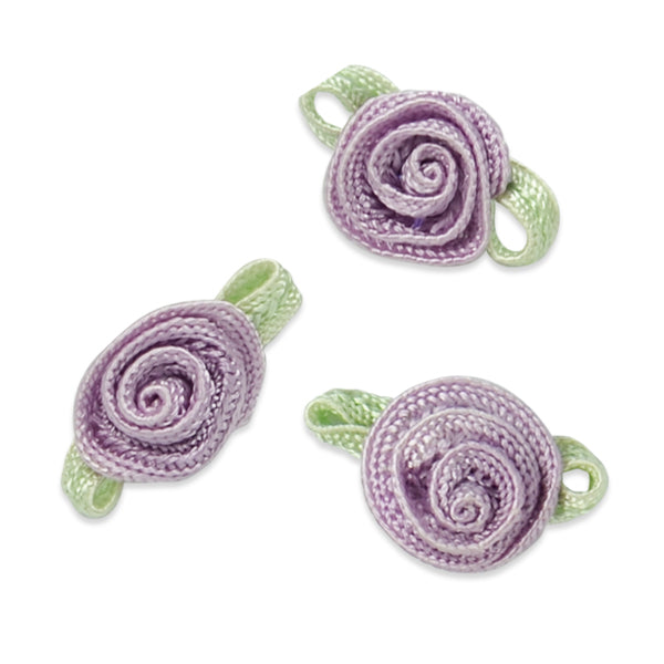 Rosette Bouquet Accent Applique/Patch Pack of 3 Lilac Appliques