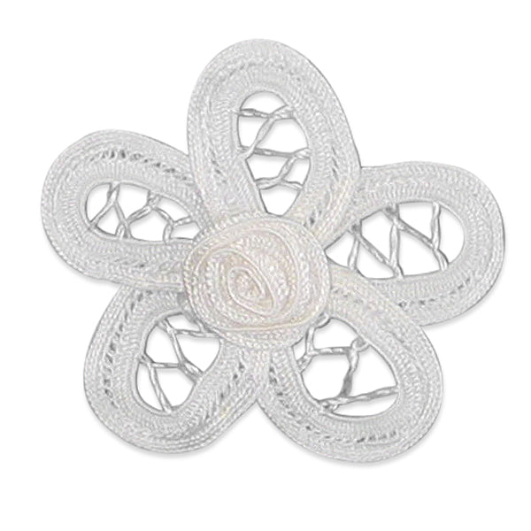 Rose Circlette Bouquet Accent Applique/Patch White Appliques