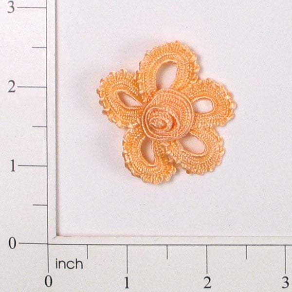 1 3/4" x 1 3/4" Rose Circlette Bouquet Accent Applique/Patch Peach Appliques