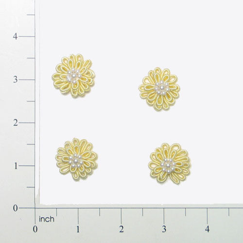 Mini Daisy Applique/Patch Pack of 4 Yellow Appliques