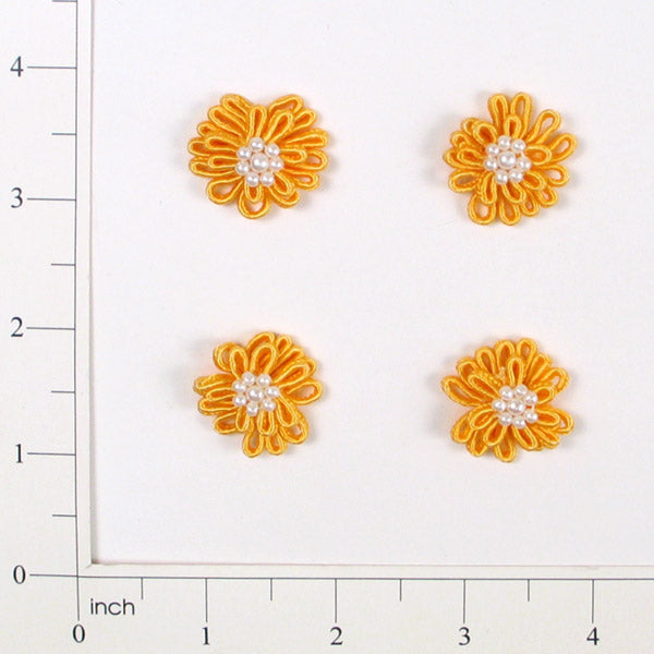 Mini Daisy Applique/Patch Pack of 4 Sunflower Appliques