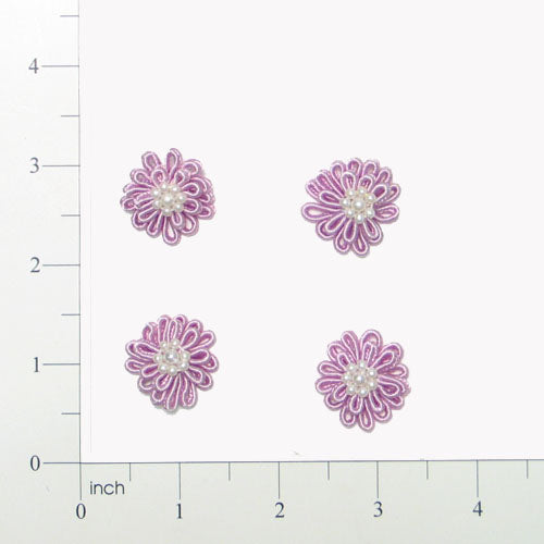 Mini Daisy Applique/Patch Pack of 4 Lilac Appliques