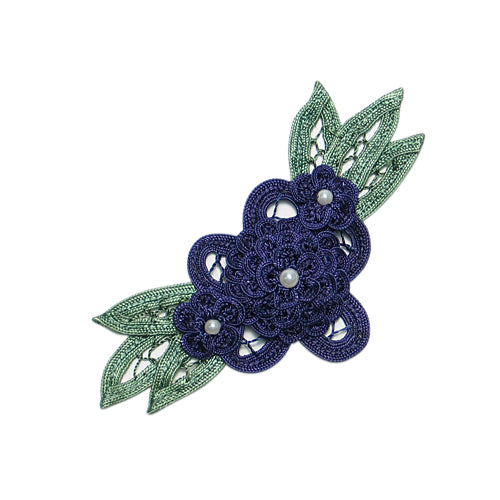 Craft Bouquet Accent Melissa Applique/Patch Navy Blue Appliques