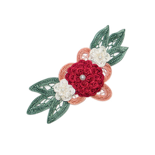 Craft Bouquet Accent Melissa Applique/Patch Red Multi Appliques