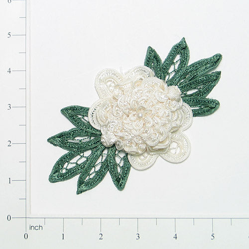 Craft Bouquet Accent Elizabeth Applique/Patch Ivory Appliques
