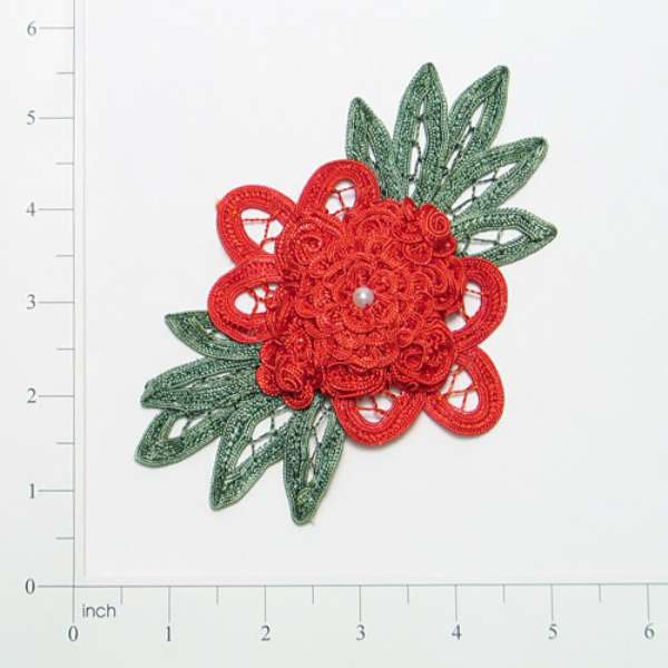 Craft Bouquet Accent Elizabeth Applique/Patch Red Appliques
