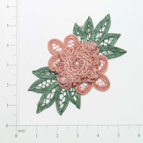 Craft Bouquet Accent Elizabeth Applique/Patch Dusty Rose Appliques