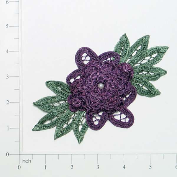 Craft Bouquet Accent Elizabeth Applique/Patch Purple Appliques