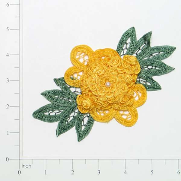 Craft Bouquet Accent Elizabeth Applique/Patch Yellow Appliques