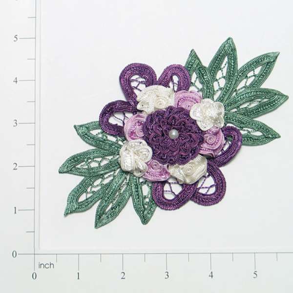 Craft Bouquet Accent Elizabeth Applique/Patch Light Purple Appliques