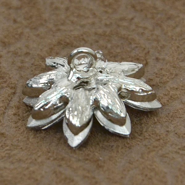 3/4" Rhinestone Floret Button - Crystal Buttons & Closures