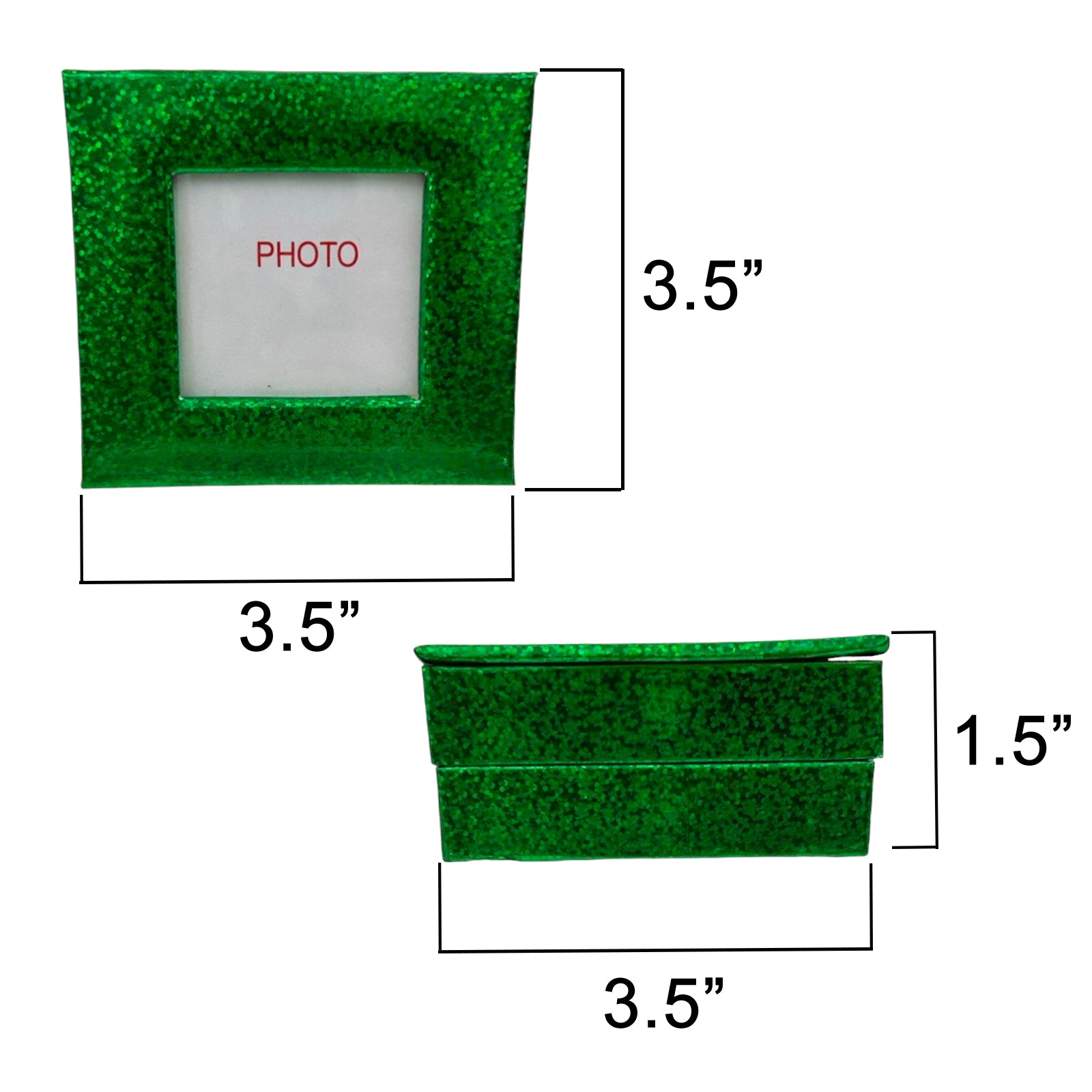 Small Square Photo Frame Gift Box - Green Boxes & Containers