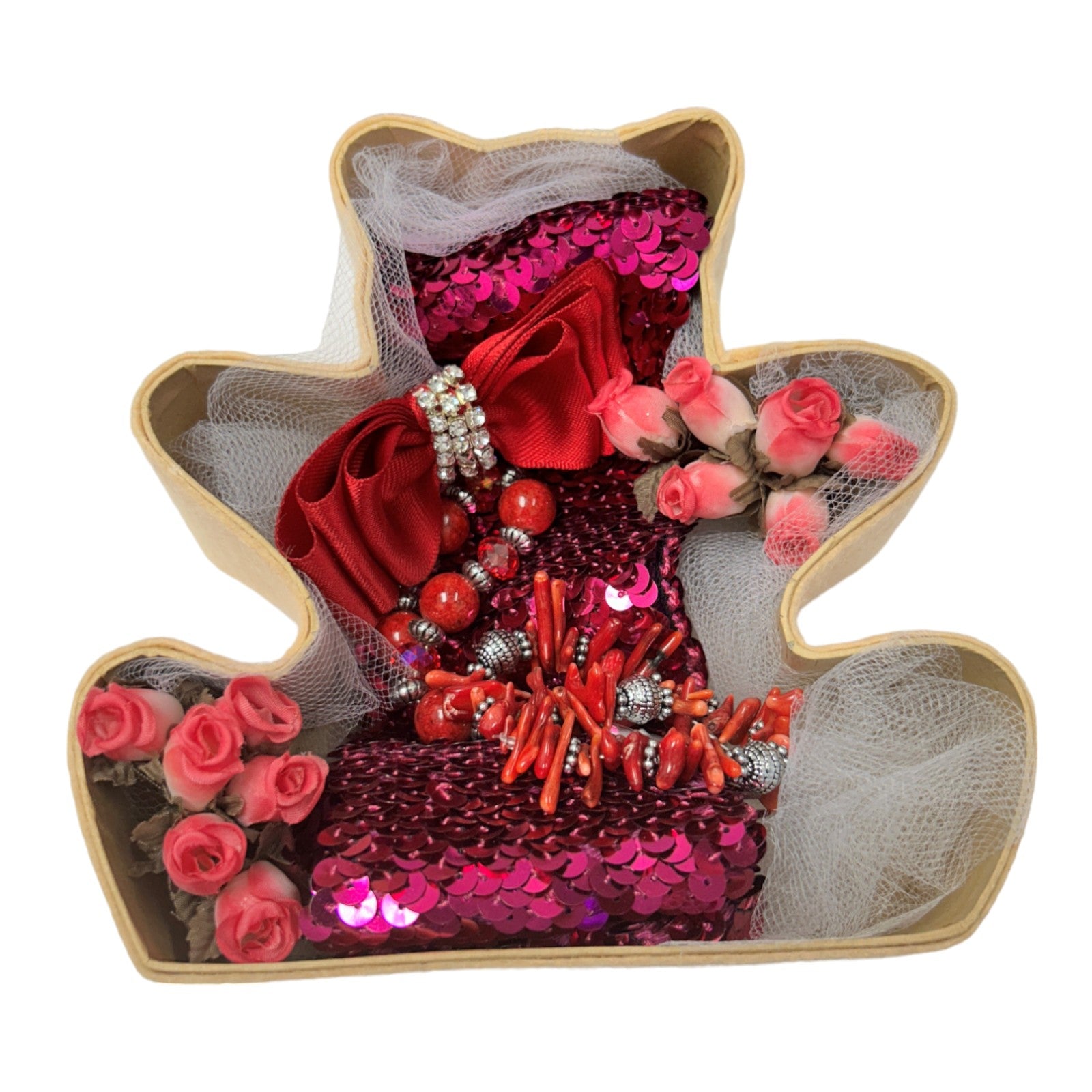 Teddy Bear Gift Box with Soft Felt Touch - Multi Colors Boxes & Containers