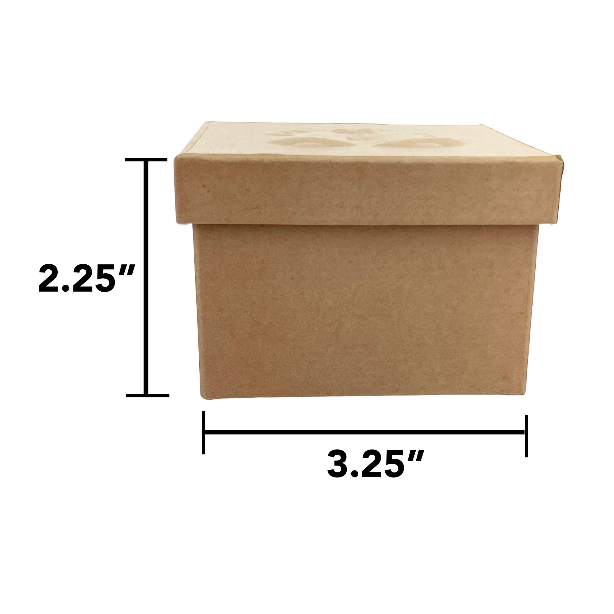 Square Box with Bells Embossed Lid - Natural Boxes & Containers