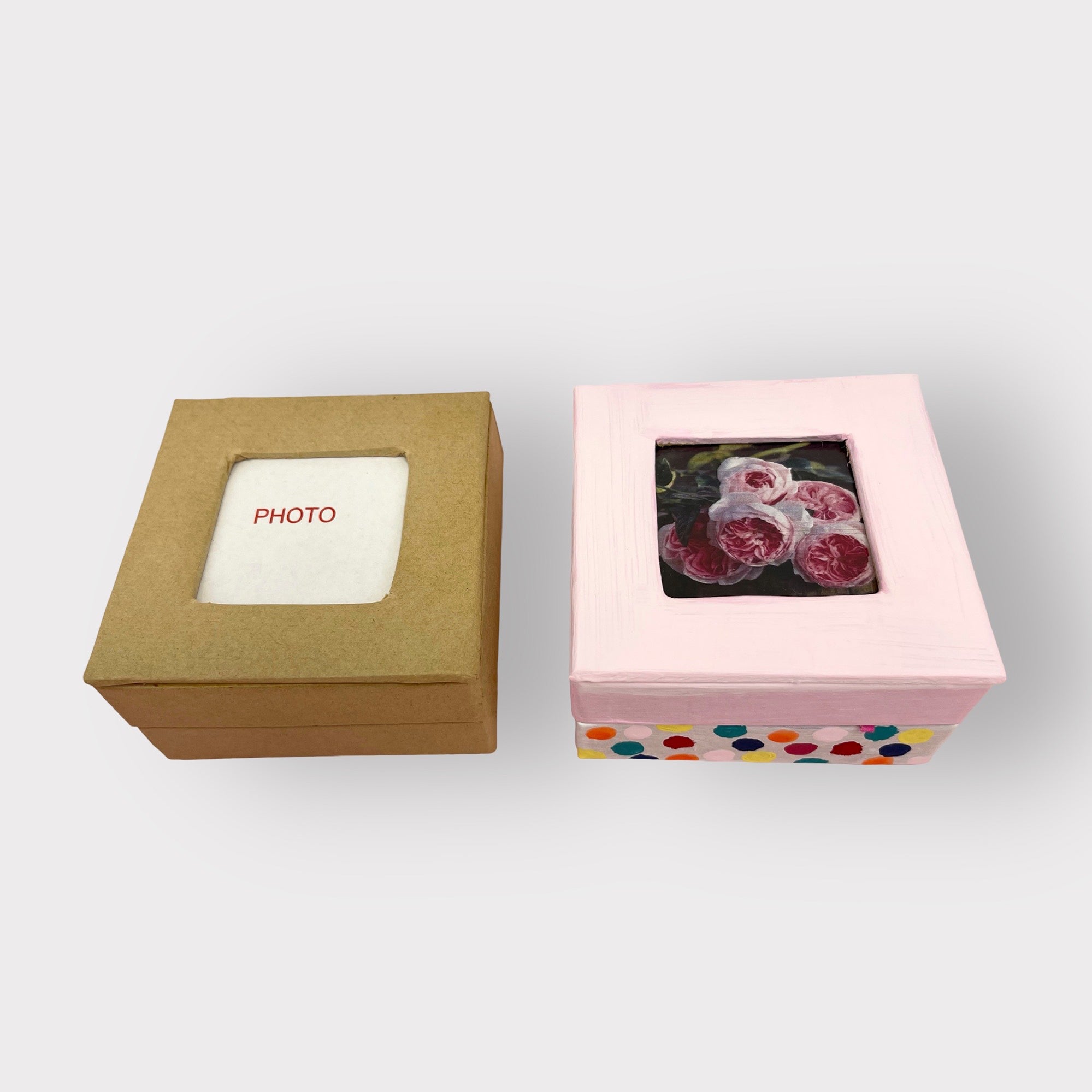 Square Photo Box - Small - Natural Boxes & Containers