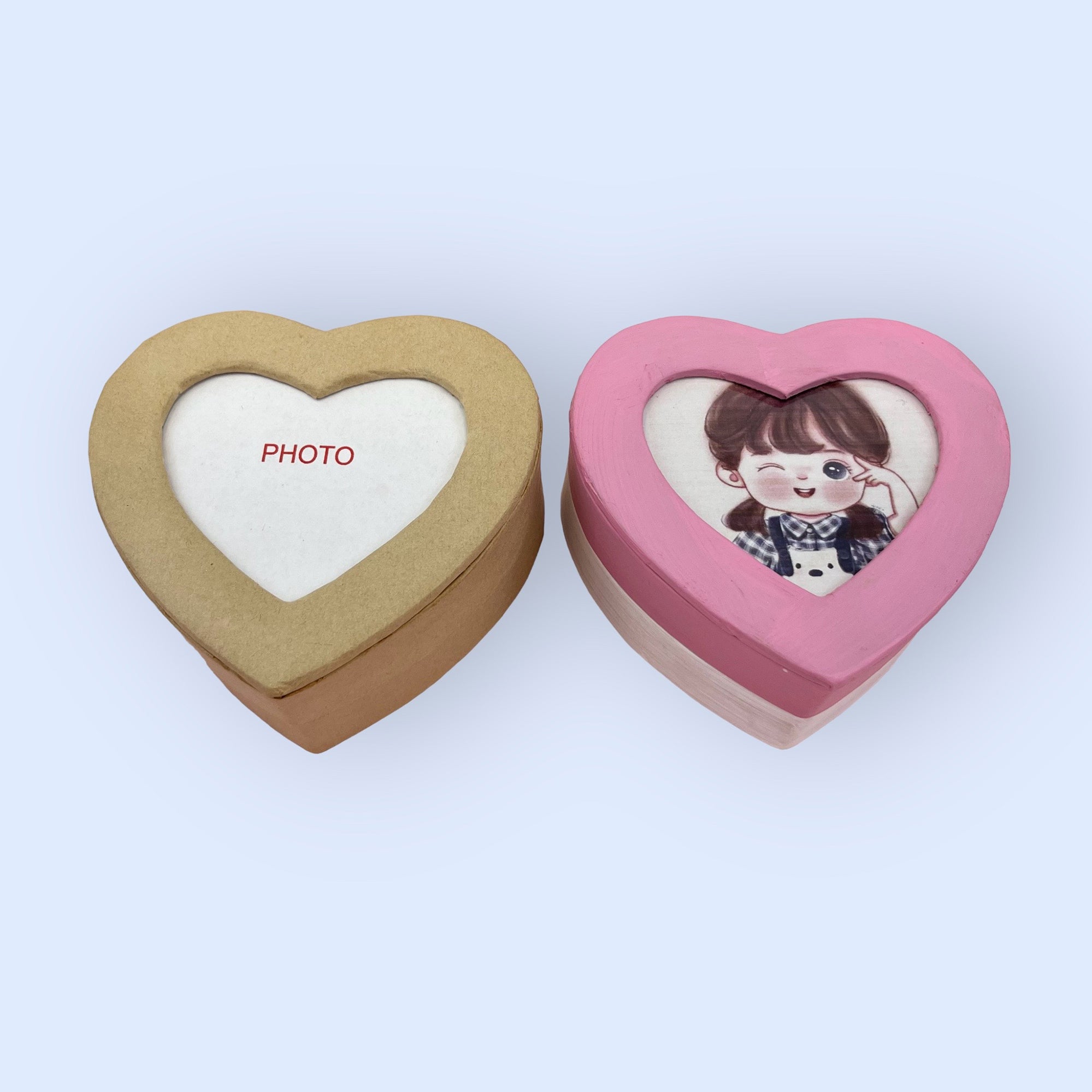 Heart Photo Box - Small - Natural Boxes & Containers