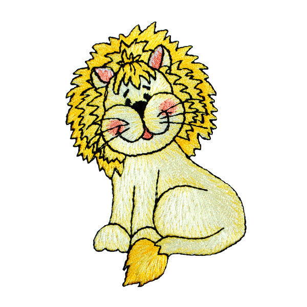 BaZooples Iron-on Patch Applique/Patch Lester Lion - Multi Colors Iron-on Embroidered Appliques