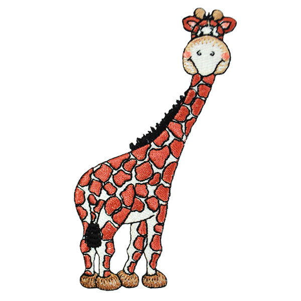 BaZooples Iron-on Patch Applique/Patch Gertrude Giraffe - Multi Colors Iron-on Embroidered Appliques