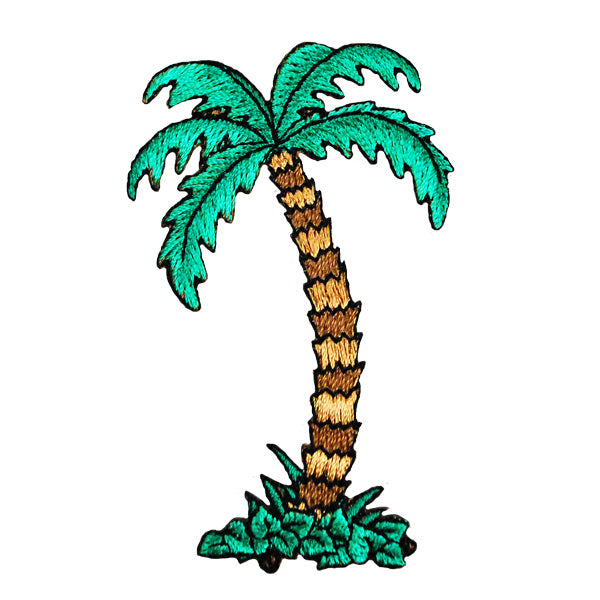 BaZooples Iron-on Patch Applique/Patch Palm Tree - Multi Colors Iron-on Embroidered Appliques