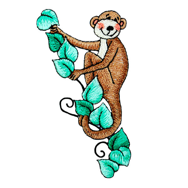 BaZooples Iron-on Patch Applique/Patch Max Monkey - BZP77556 - Multi Colors Iron-on Embroidered Appliques