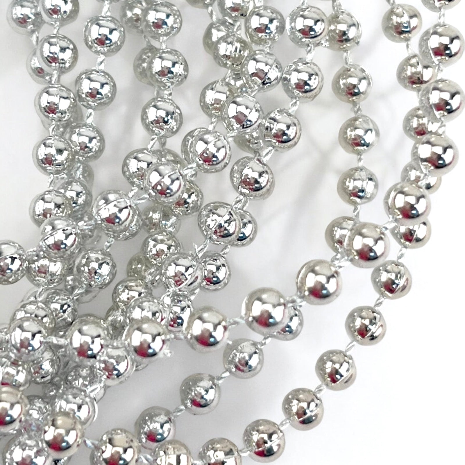 Faux Pearl Beads Garland 4mm 3 Yds - Pearl String for Wedding & Christmas Silver