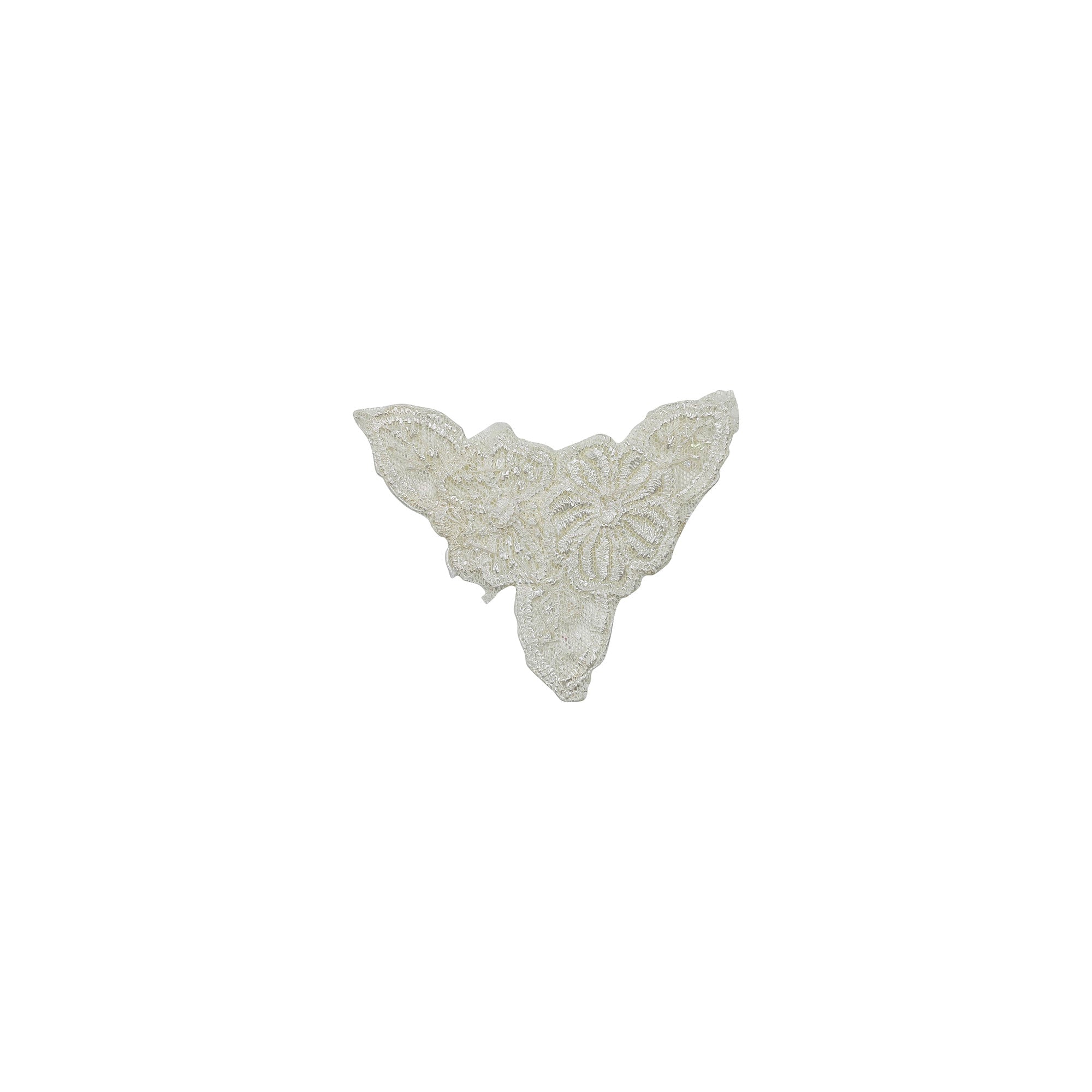 Vintage Corded Bridal Flower Lace Applique - Ivory Bridal