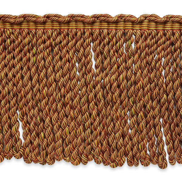 Conso Twisted Bullion Fringe Trim (6") (Sold by the Yard) Orange Multi Bullion Fringe