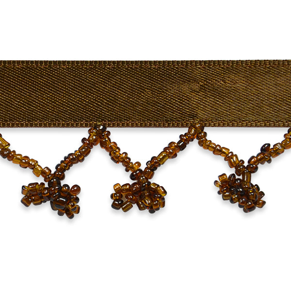 Conso 1 1/2" Beaded Y Fringe W /Tied Bow Trim (Sold by the Yard) Trims & Fringes