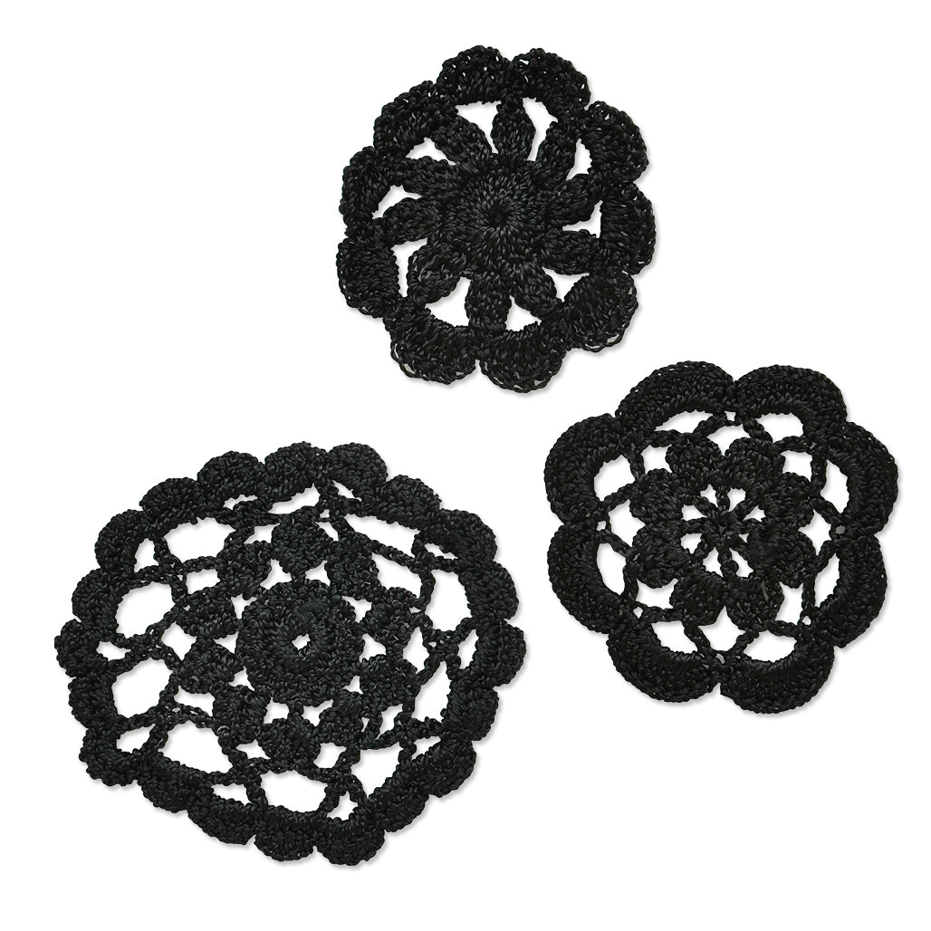 Deirdra Crochet Doily Pk/3 (Sold by the Yard) Appliques