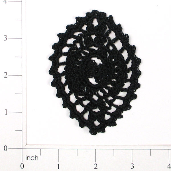 Hope Crochet Doily Pk/3 Black Doilies