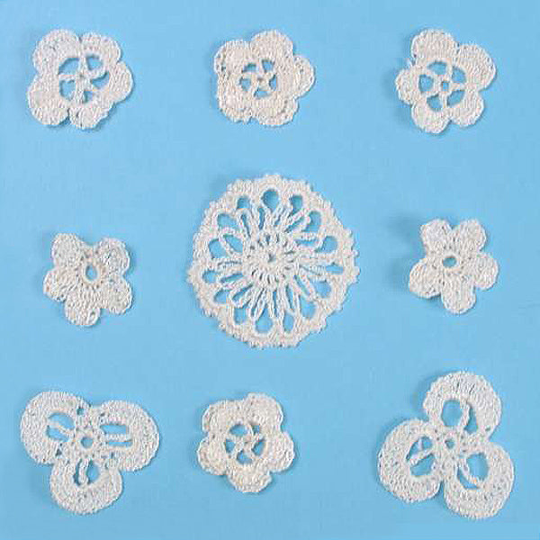 Colette's Crochet Collection 9 Pack - White Appliques