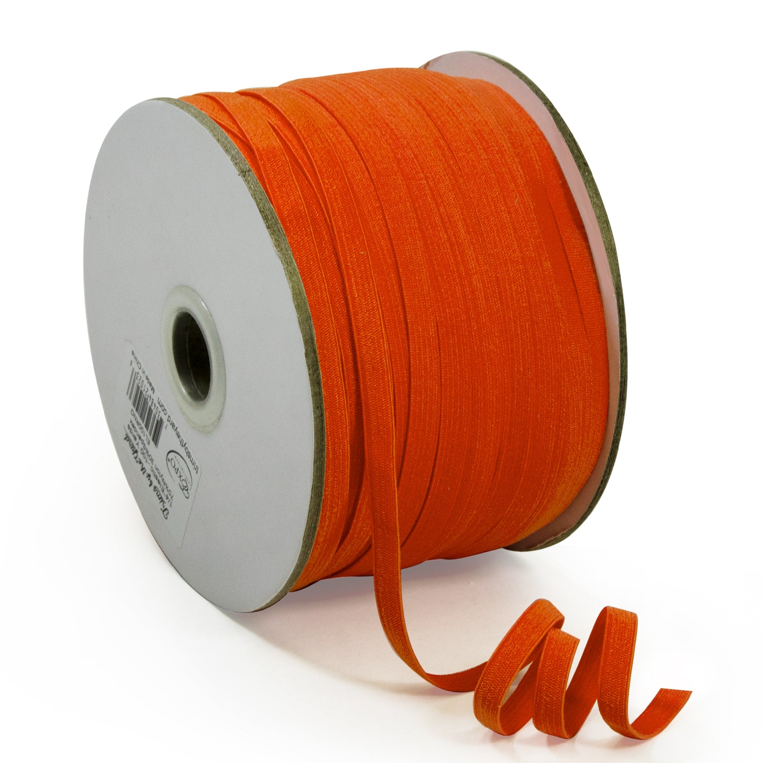 1/4" Elastic Band - 100 Yard Spool Orange Elastic