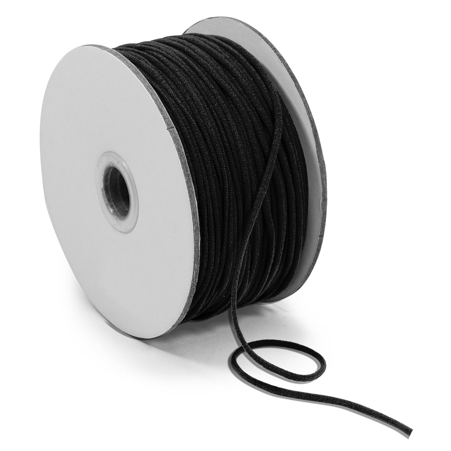 1/8" Soft Knit Elastic Cord - 100 Yard Spool Black