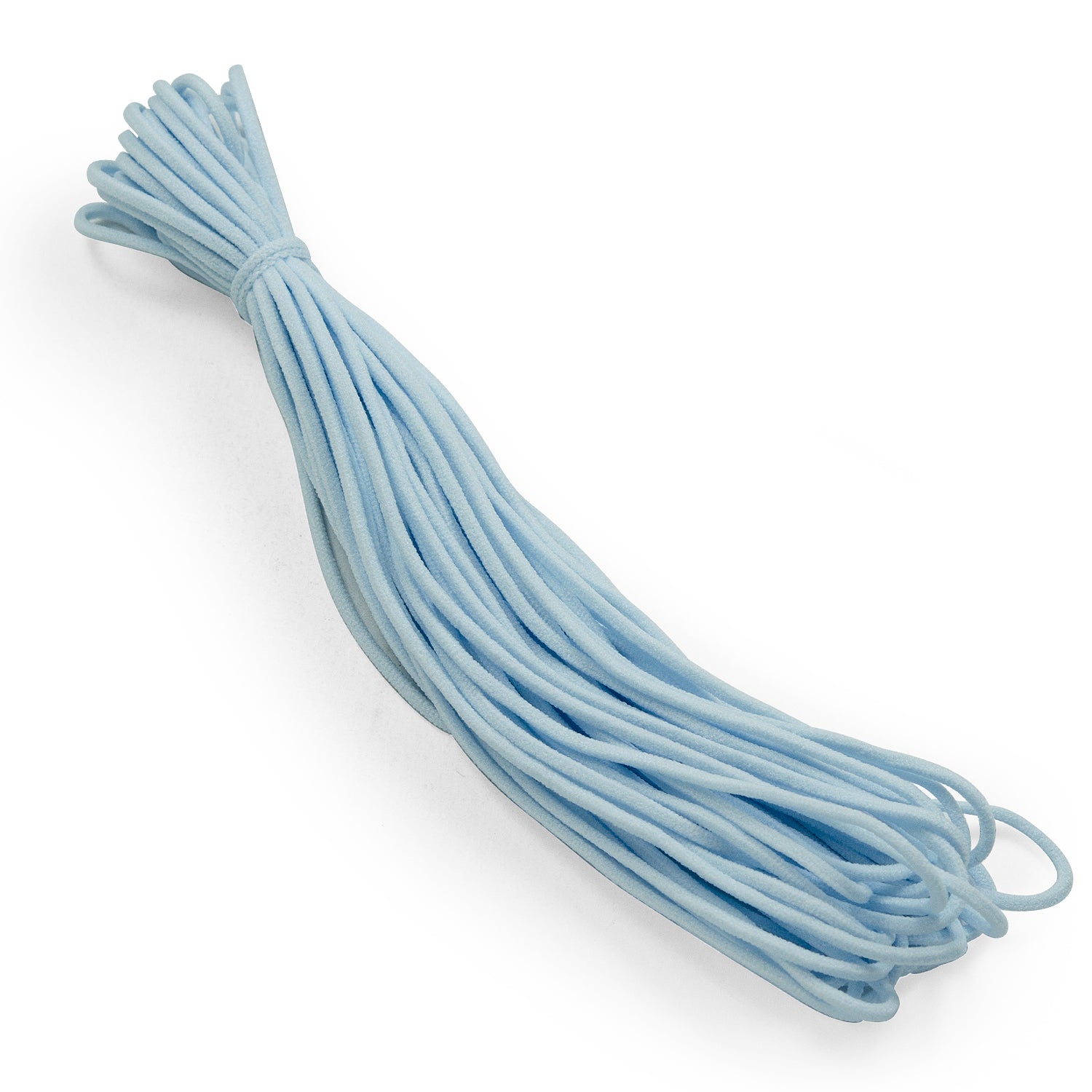 1/8" Soft Knit Elastic Cord - 10 Yards Baby Blue