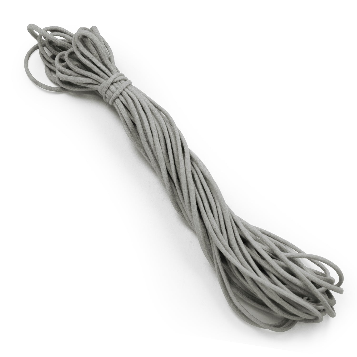1/8" Soft Knit Elastic Cord - 10 Yards Gray