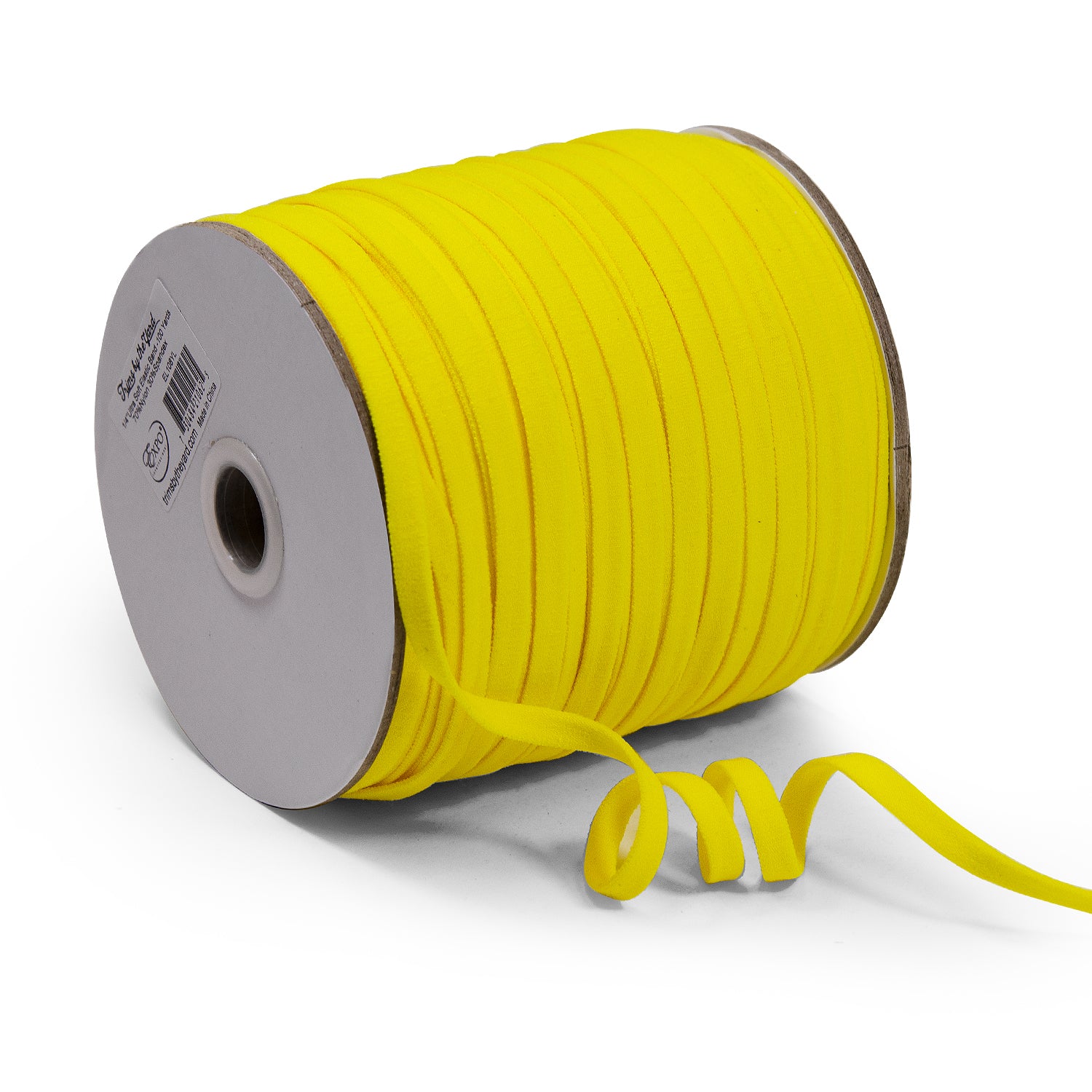 1/4" Ultra Soft Knit Elastic Band - 100 Yard Spool Yellow