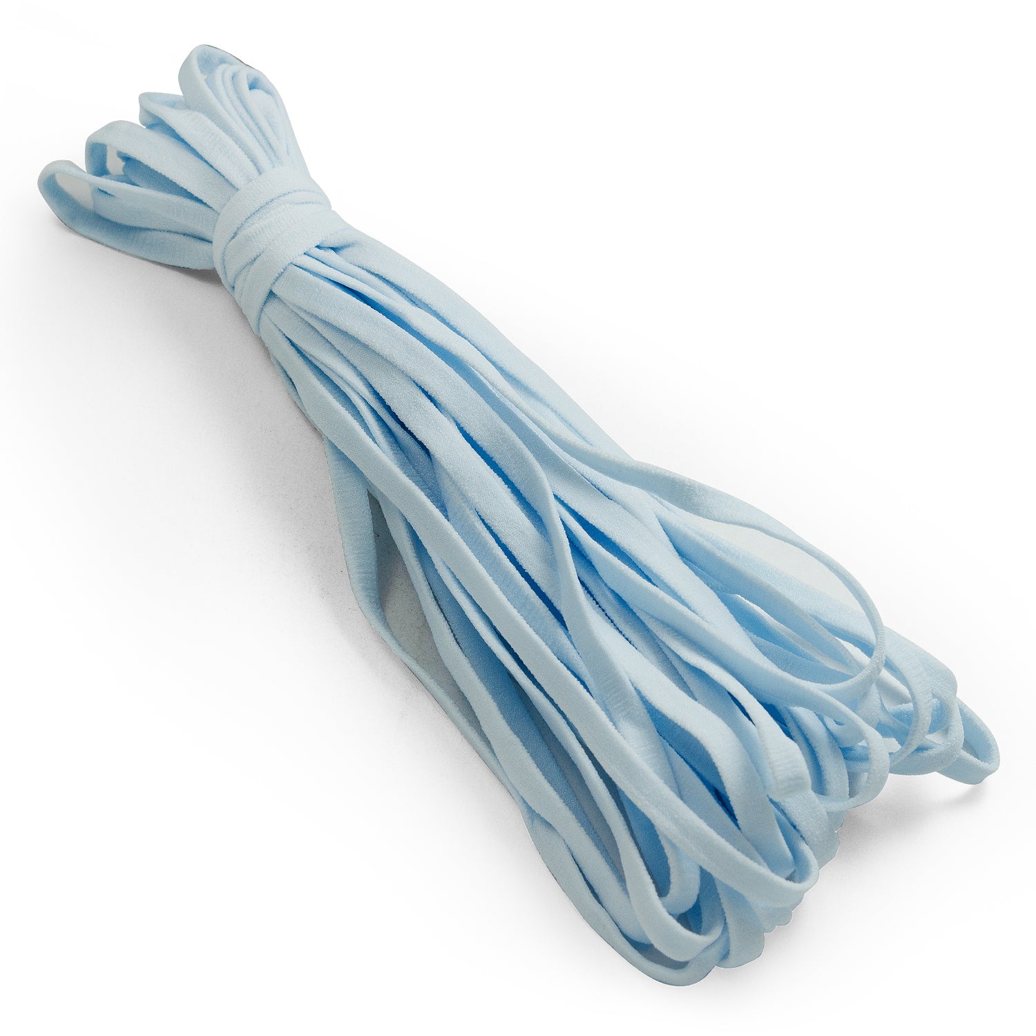 1/4" Ultra Soft Knit Elastic Band - 10 Yards Baby Blue Elastic