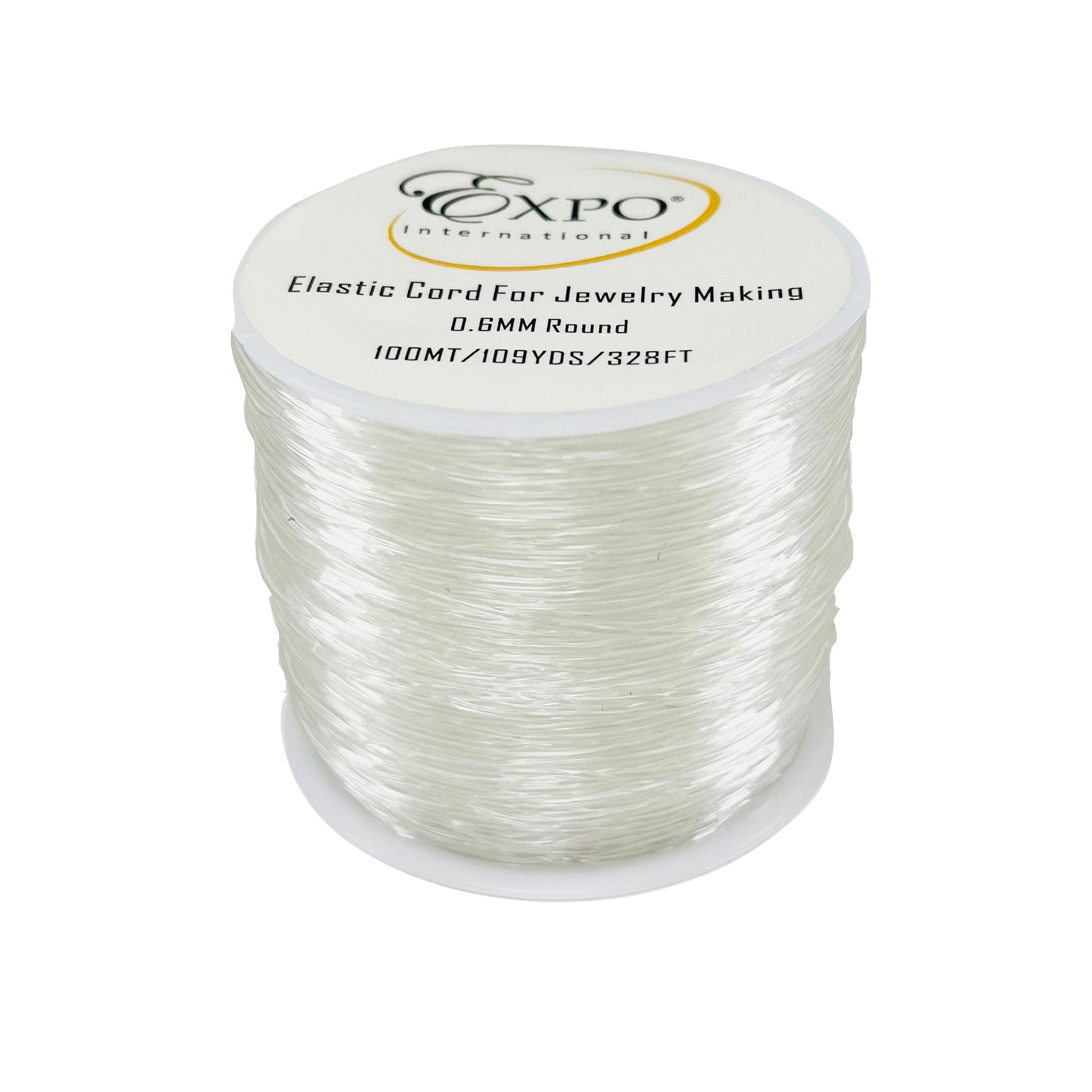 Elastic Stretch String Cord for Jewelry Making 0.6mm, in 100m Spool Clear