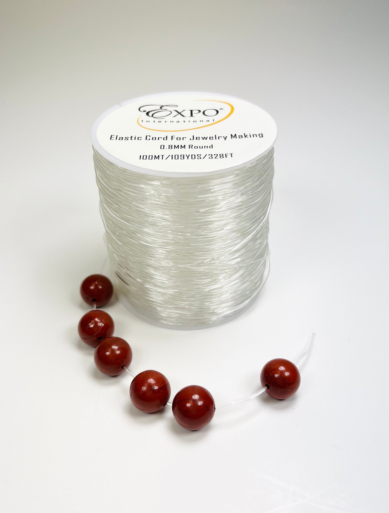 Elastic Stretch String Cord for Jewelry Making 0.8mm, in 100m Spool Jewelry Beads