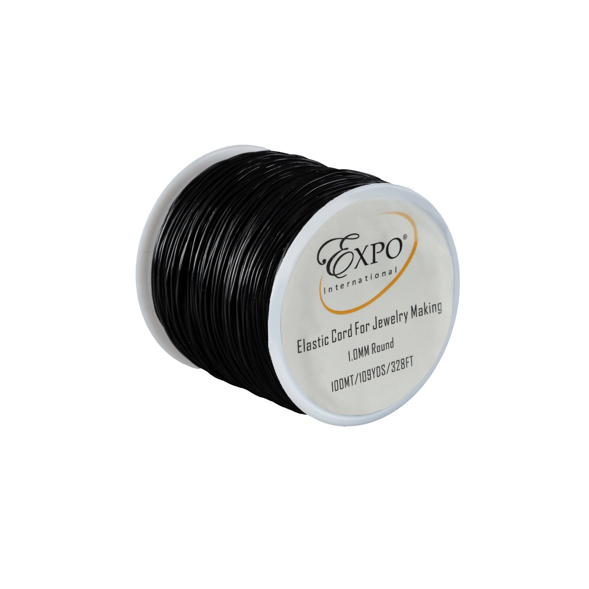 Elastic Stretch String Cord for Jewelry Making 1.0mm, in 100m Spool Black Jewelry Beads