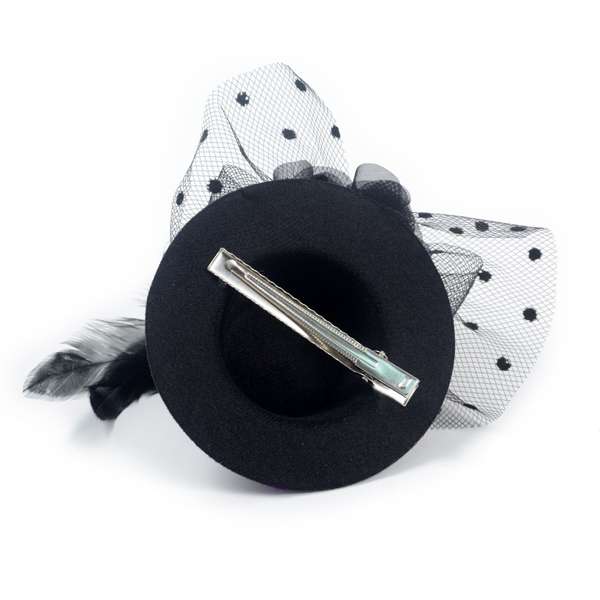 Paulette Black Mini Top Fascinator Hat Bargain Basement